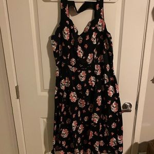 Black dress with skulls/ florals. Torrid size 18.